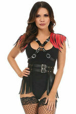 Vegan Leather Body Harness w/Fringe-Daisy Corsets