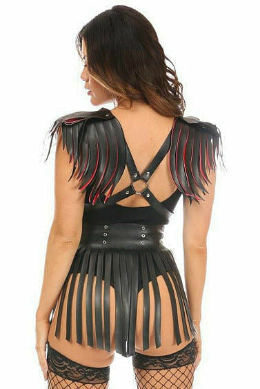 Vegan Leather Body Harness w/Fringe-Daisy Corsets