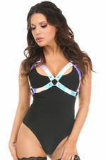 Blue/Purple Holo Halter Bra Harness-Daisy Corsets