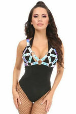 Blue/Purple Holo Strappy Bra Top-Daisy Corsets