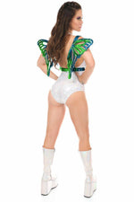 Blue/Teal Holo Large Butterfly Wing Body Harness-Daisy Corsets