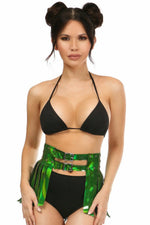 Green Holo Fringe Skirt-Daisy Corsets