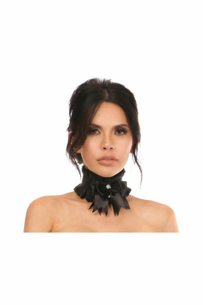 Kitten Collection Black/Black Lace Choker-Daisy Corsets