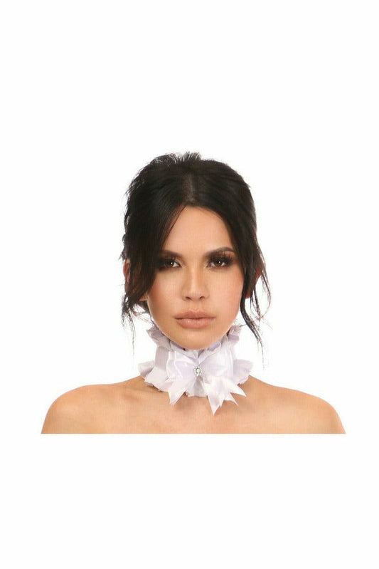 Kitten Collection White/White Lace Choker-Daisy Corsets