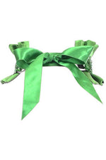 Kitten Collection Green Satin & Sequin Choker-Daisy Corsets