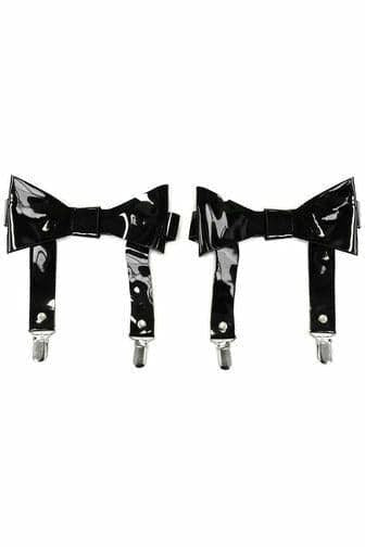 Black Patent Garters (set of 2)-Daisy Corsets