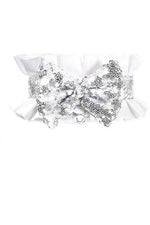 Kitten Collection White/Silver Satin & Sequin Choker-Daisy Corsets