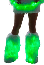 Faux Fur Light-Up Legwarmers - Festival Wear-J. Valentine