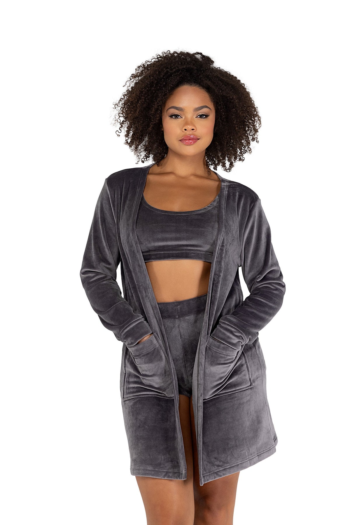 Super Soft & Cozy Velour Robe with Pockets Roma Confidential-Roma Costume