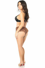 Brown Lace Ruffle Panty-Daisy Corsets