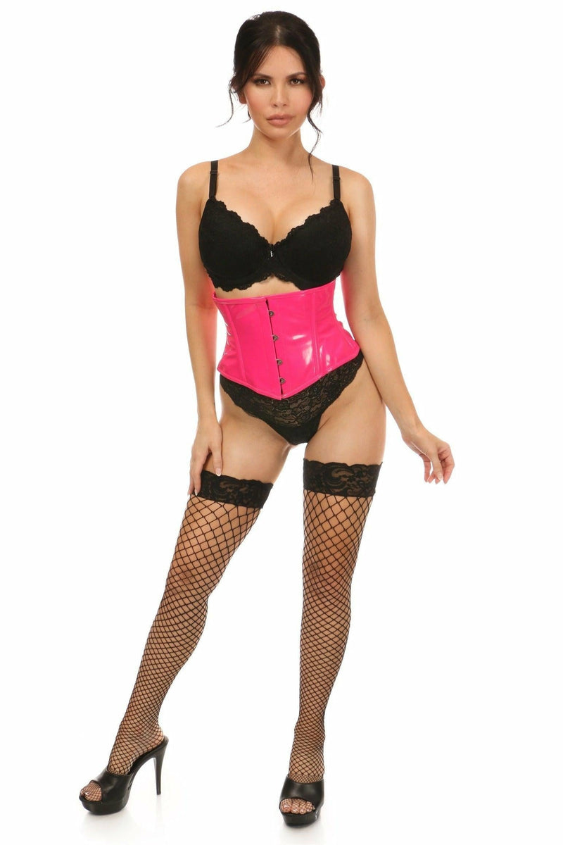 Lavish Hot Pink Patent Mini Cincher-Daisy Corsets