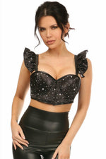 Lavish Celestial Underwire Bustier Top w/Removable Ruffle Sleeves-Daisy Corsets