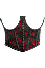 Lavish Red w/Black Lace Overlay Open Cup Waist Cincher-Daisy Corsets