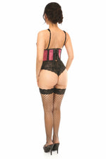 Lavish Pink Fishnet Underwire Open Cup Waist Cincher-Daisy Corsets