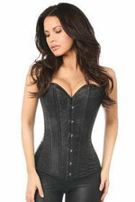 Lavish Black Brocade Corset-Daisy Corsets