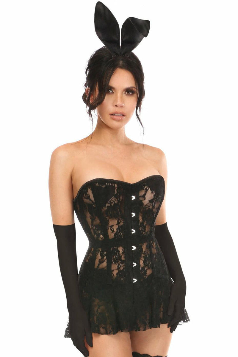 Lavish 4 PC Sexy Black Bunny Costume-Daisy Corsets