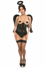 Lavish 3 PC Sexy Daring Dark Angel Corset Costume-Daisy Corsets