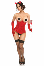 Lavish 4 PC Sexy Red Devil Corset Costume-Daisy Corsets