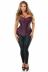 Lavish Plum Brocade Corset-Daisy Corsets