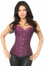 Lavish Plum Brocade Corset-Daisy Corsets