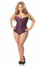 Lavish Plum Brocade Corset-Daisy Corsets