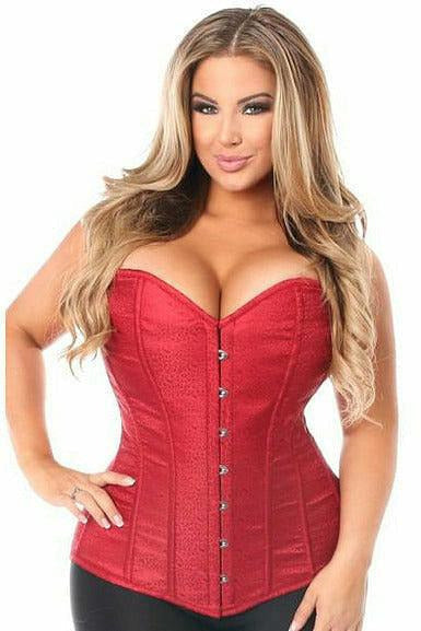 Lavish Wine Brocade Corset-Daisy Corsets