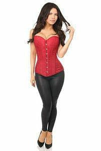 Lavish Wine Brocade Corset-Daisy Corsets