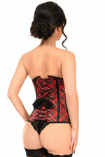 Lavish Red Plaid Open Cup Underwire Underbust Corset-Daisy Corsets