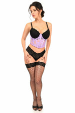 Lavish Lavender Sheer Lace Underwire Waist Cincher Corset-Daisy Corsets