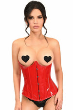 Lavish Red Patent PVC Underwire Underbust Corset-Daisy Corsets