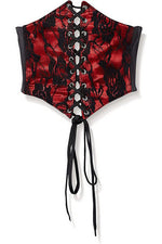 Lavish Red w/Black Lace Overlay Corset Belt Cincher-Daisy Corsets