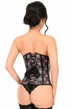 Lavish Skull Print Underwire Open Cup Underbust Corset-Daisy Corsets