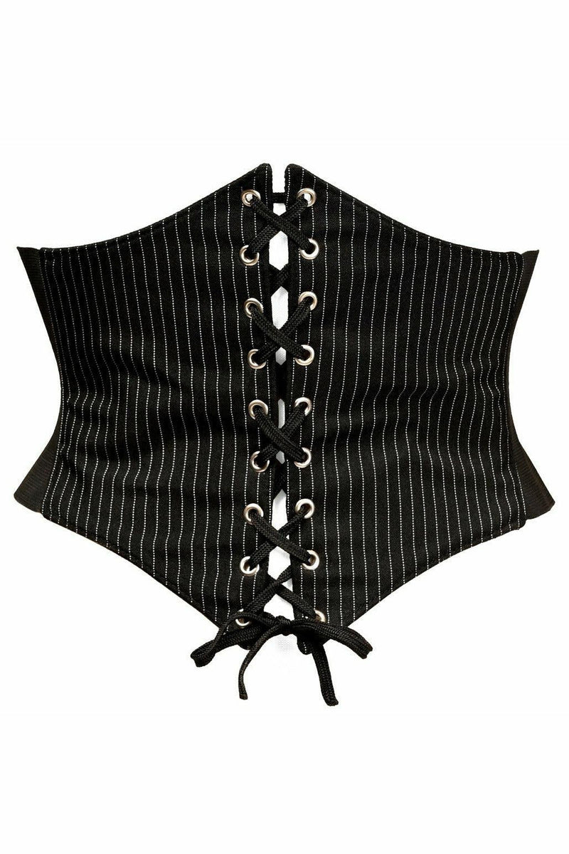 Lavish Pinstripe Corset Belt Cincher-Daisy Corsets