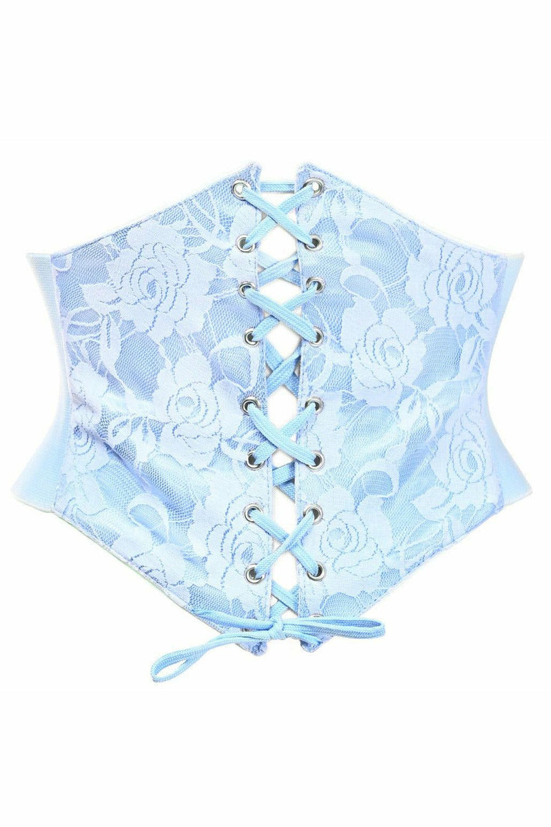 Lavish Lt Blue Lace Corset Belt Cincher-Daisy Corsets