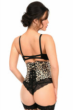 Lavish Leopard Velvet Mini Cincher Corset-Daisy Corsets