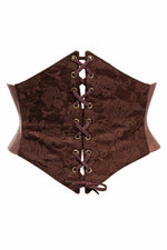 Lavish Dark Brown Lace Corset Belt Cincher-Daisy Corsets