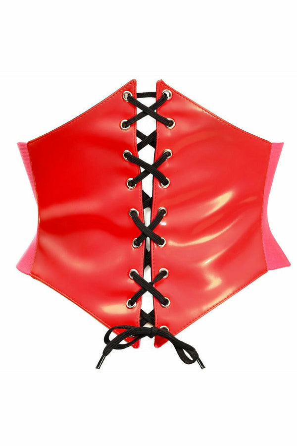 Lavish Red Patent Corset Belt Cincher-Daisy Corsets