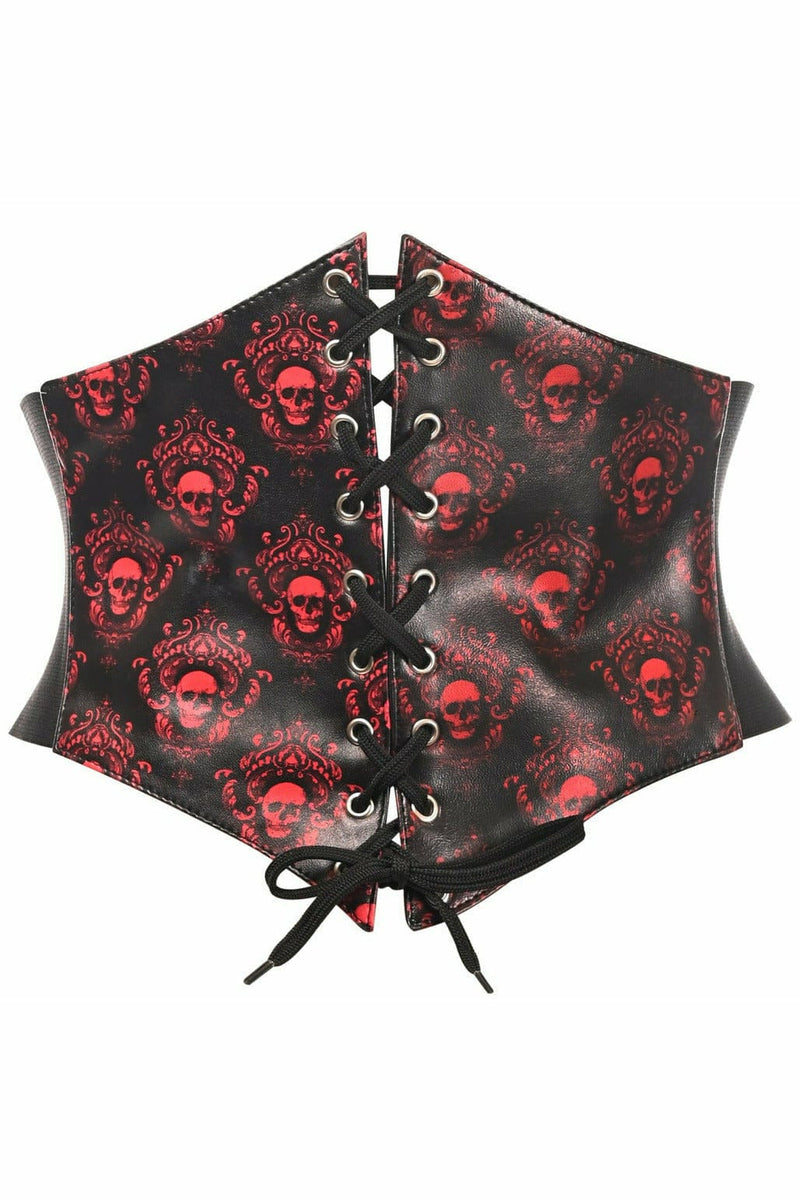 Lavish Red Gothic Lace-Up Corset Belt Cincher-Daisy Corsets