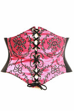 Lavish Fuchsia Embroidered Corset Belt Cincher-Daisy Corsets