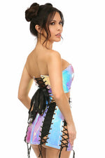 Lavish 2 PC Blue/Purple Holo Bustier & Skirt Set-Daisy Corsets