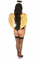 Lavish 3 PC Golden Gothic Angel Corset Costume-Daisy Corsets