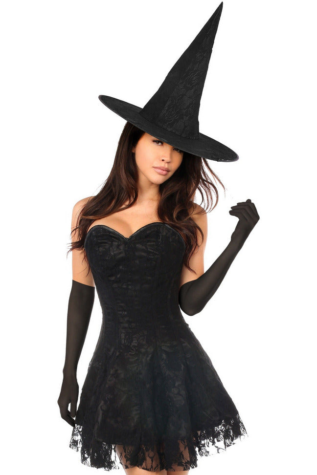 Lavish 3 PC Sultry Witch Corset Dress Costume-Daisy Corsets