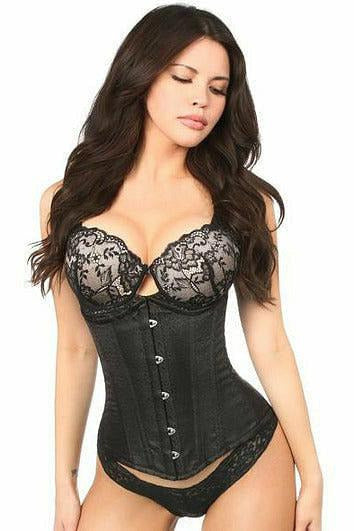 Lavish Black Brocade Underbust Corset-Daisy Corsets