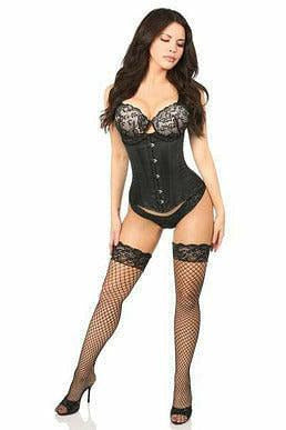 Lavish Black Brocade Underbust Corset-Daisy Corsets