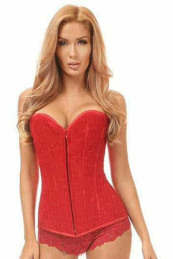 Lavish Red Lace Overbust Corset -Daisy Corsets