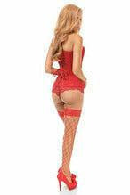 Lavish Red Lace Overbust Corset -Daisy Corsets