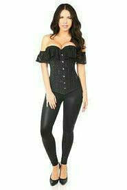 Lavish Black Lace Off-The-Shoulder Corset-Daisy Corsets