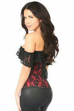 Lavish Red Lace Off-The-Shoulder Corset-Daisy Corsets