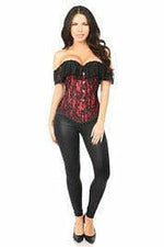 Lavish Red Lace Off-The-Shoulder Corset-Daisy Corsets