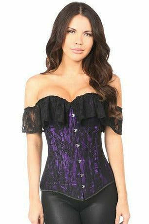 Lavish Purple Lace Off-The-Shoulder Corset-Daisy Corsets